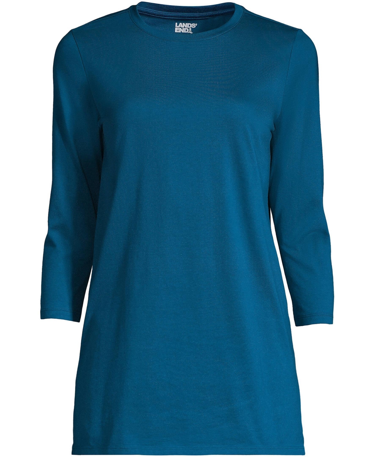 Lands' End Women's Tall 3/4 Sleeve Cotton Supima Tunic