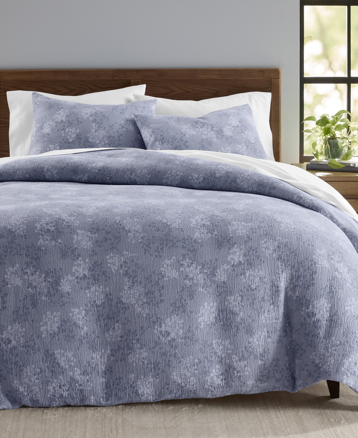 Oake Floral Overlay 3-Piece Comforter Set, Full/Queen, Macy's Exclusive