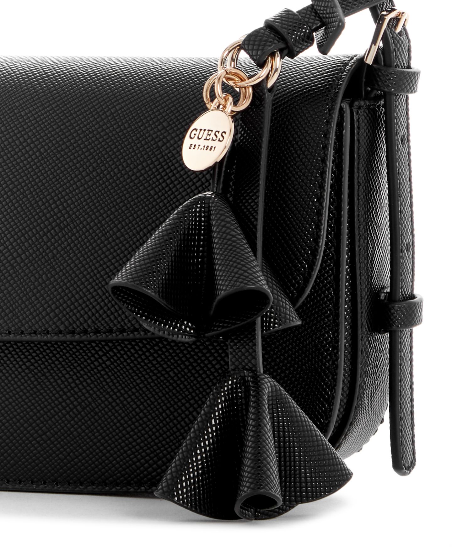 Женская сумка GUESS Danielle Flap Small Shoulder Handbag, цвет: Чёрный — фото 3