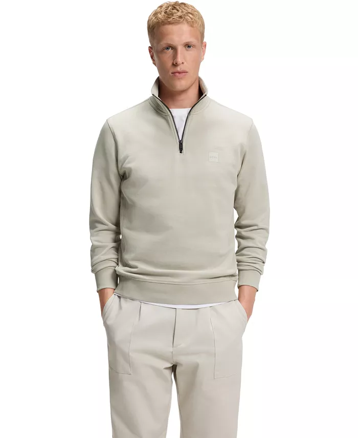 Men's Cotton-Terry Zip-Collar Regular-Fit Sweatshirt - thumbnail 6