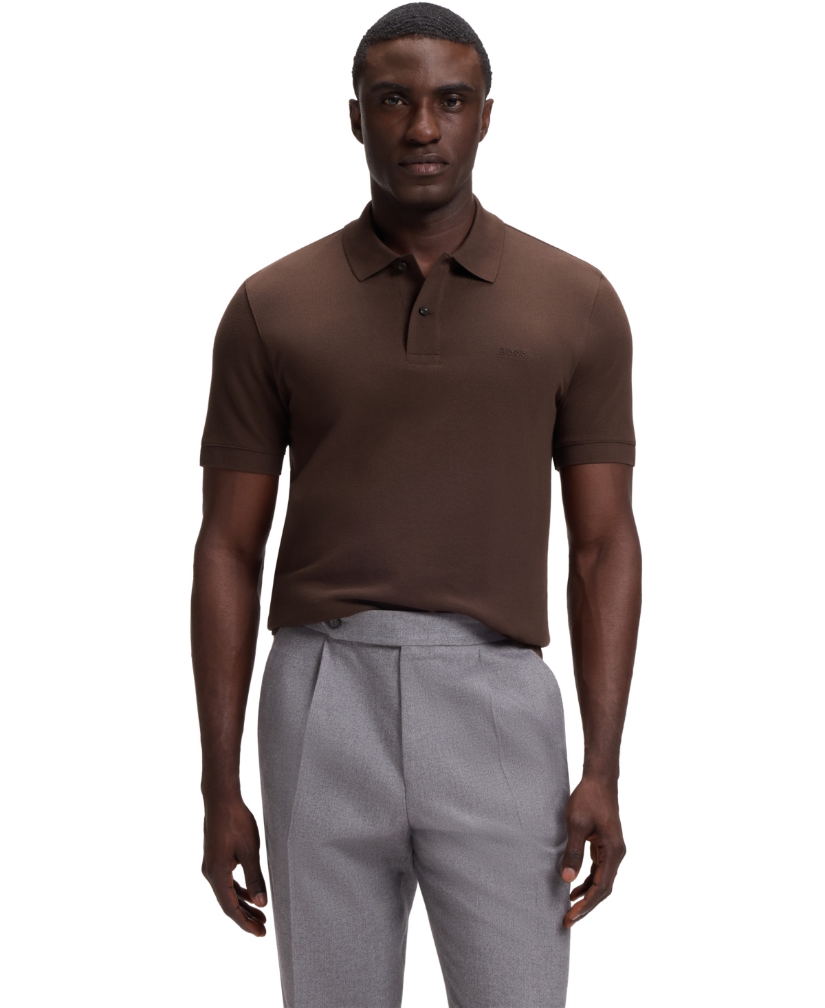 Boss by Hugo Men's Cotton Pique Pallas Logo Polo Shirt
