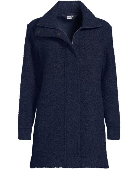 Женские куртки Lands' End Women's Semi-Fitted Boucle Fleece Coat