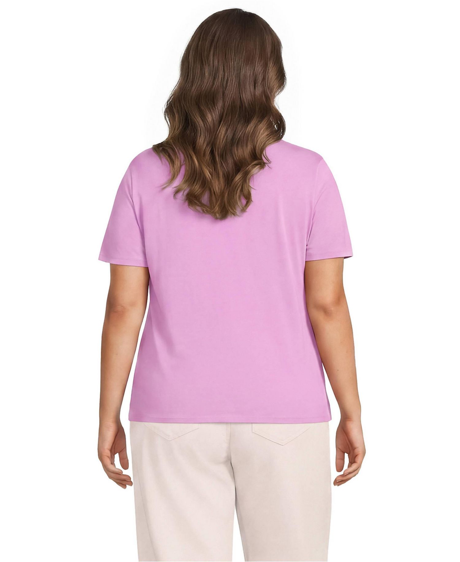 Plus Size Supima Cotton Crew Neck T-Shirt