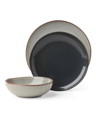 Shades Gray 12-Piece Dinnerware Set