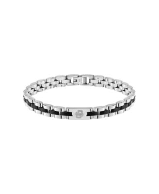 Men's Archer Stainless Steel Ionic Plated Black Steel Bracelet