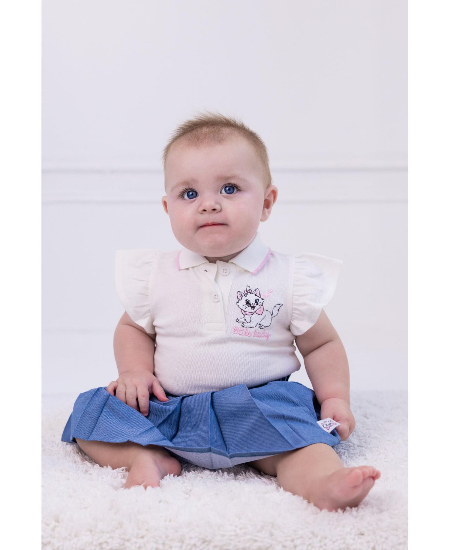 Marie Baby Girls' ( new born to 24 M ) BambiP leated 2-Piece Bodysuit and Skirt Set