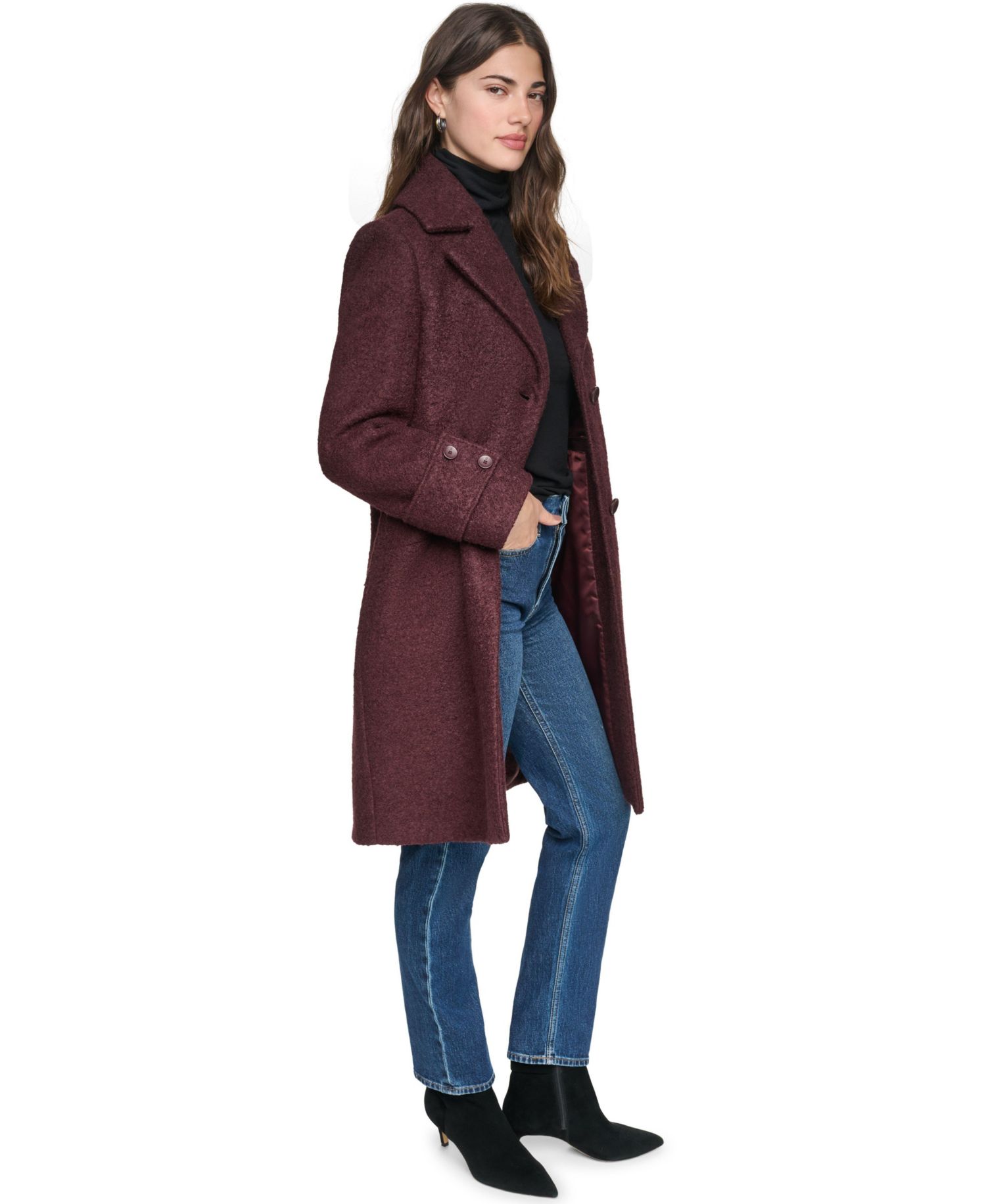 Women's Regine Slim Wool-Blend Boucle Coat