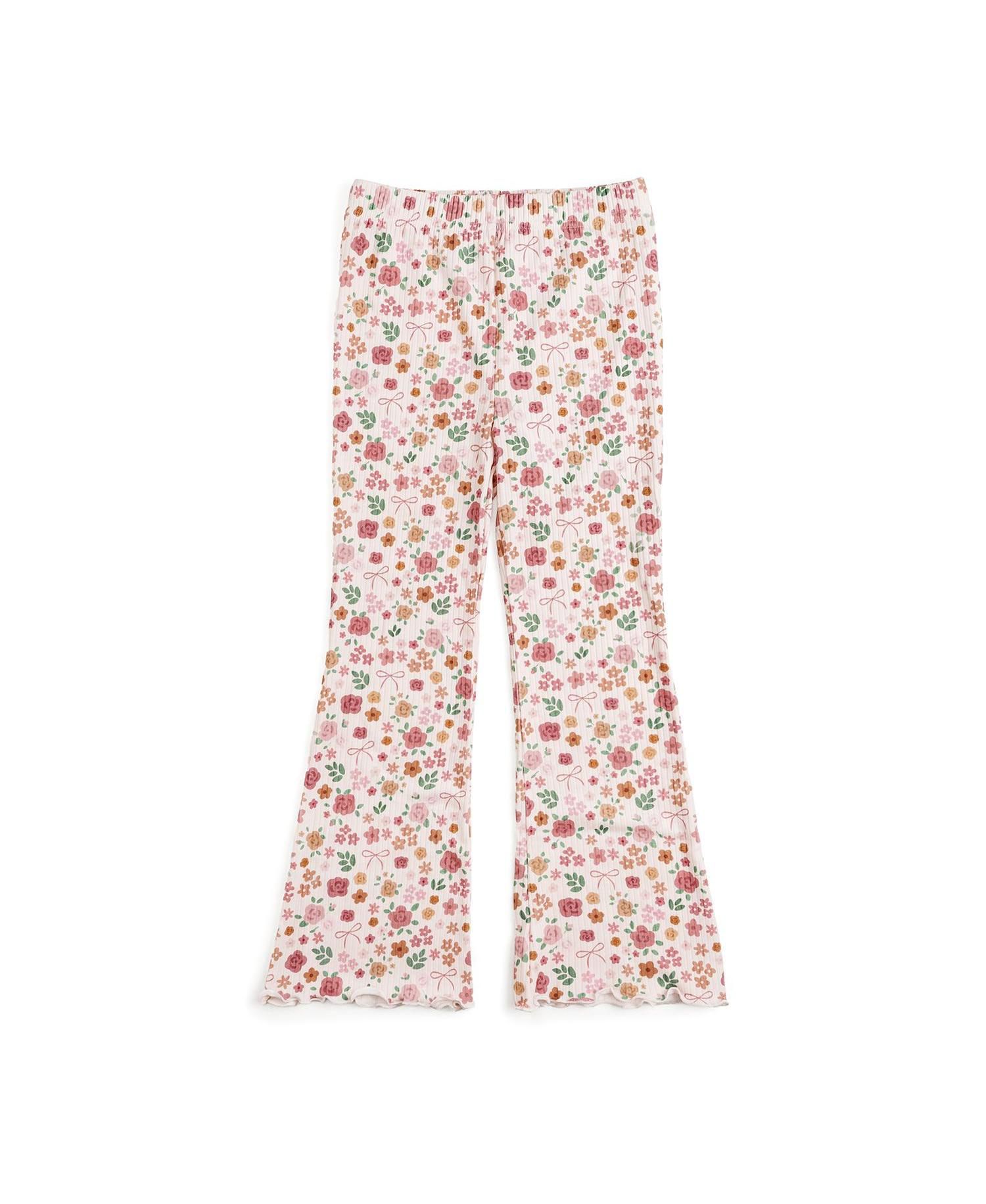 Little Girls Berry Floral Flare Legging