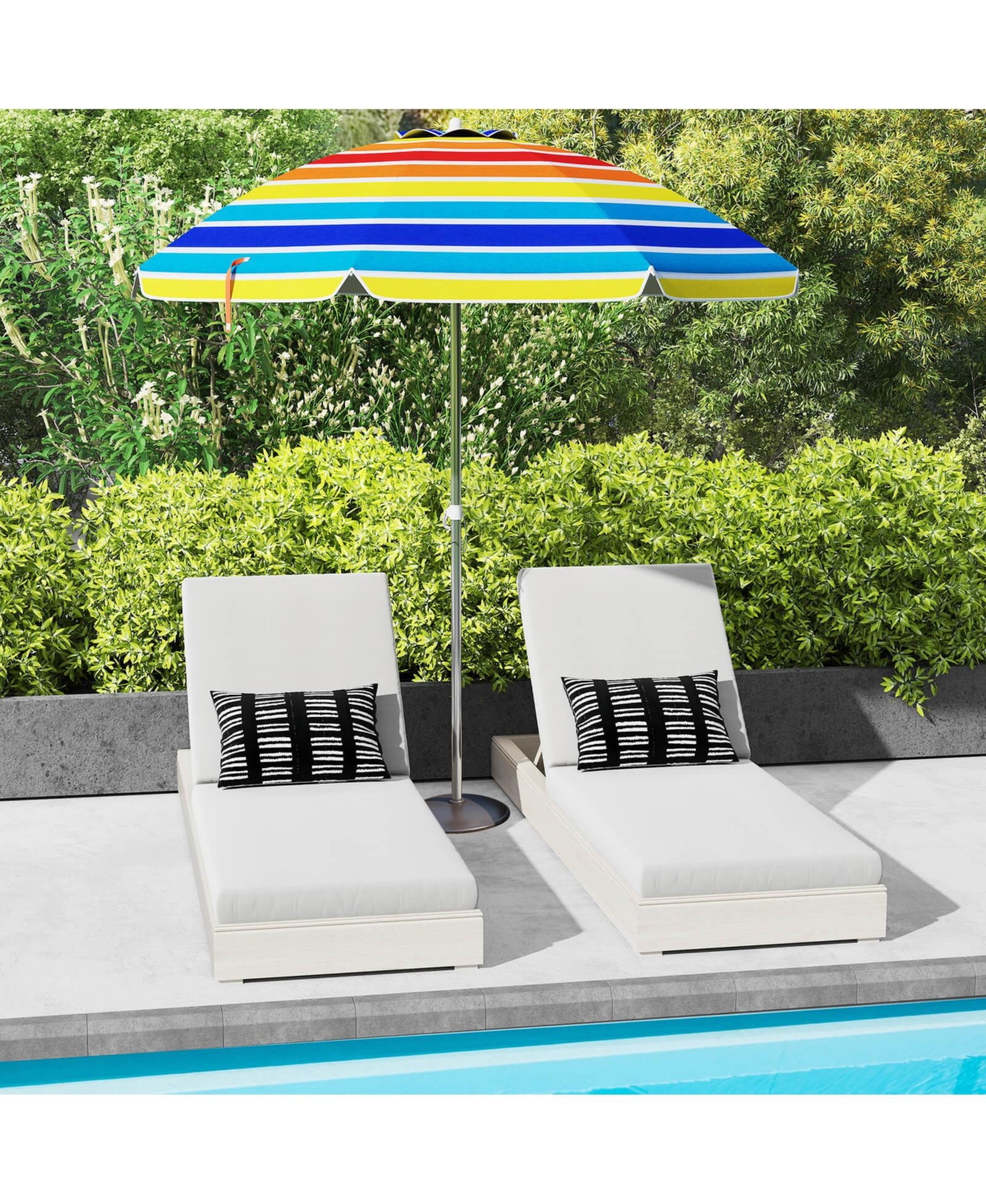 Costway 6.5 Ft Patio Beach Umbrella Sun Shade Tilt Aluminum Sports Portable Carry Bag