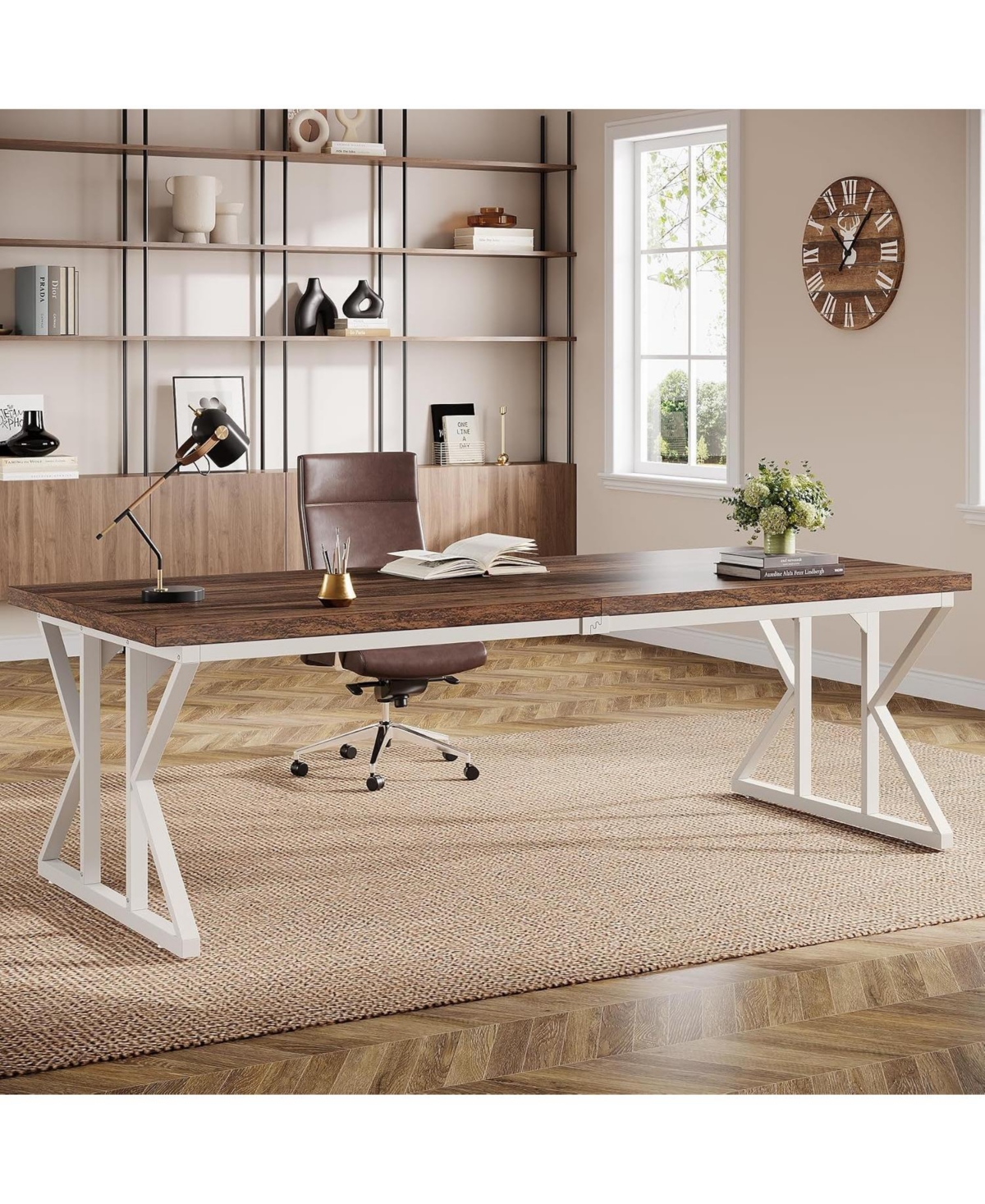 Tribesigns 78.74" Industrial Executive Desk