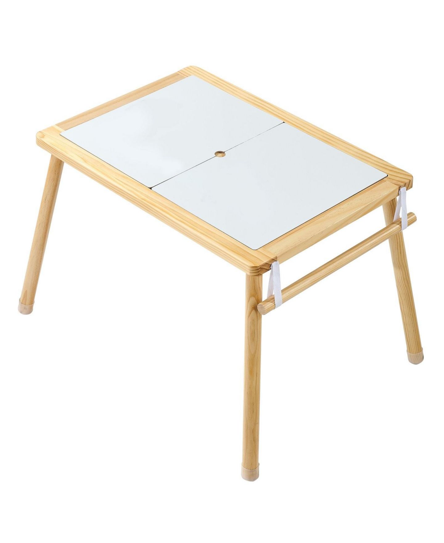 Детская игрушка SUGIFT Wooden Kids Double-Sided Sensory Activity Table with 2 Stools, Non-Slip Feet, Ages 3+, цвет: Натуральный — фото 11