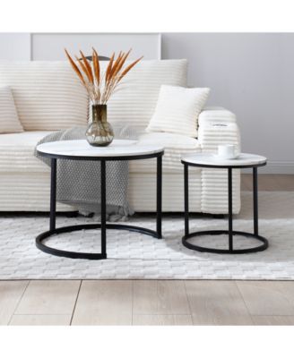 2-Piece Nesting Round Coffee Table