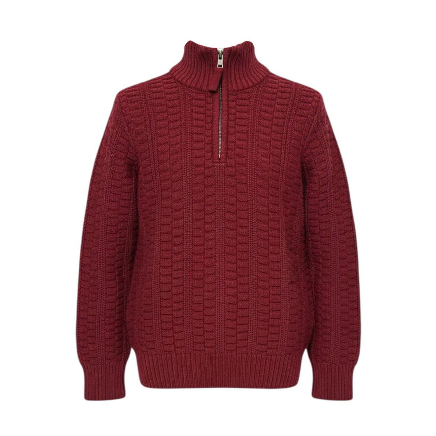 Little Boys (5-7)Organic Half Zip Cable Pullover Sweater