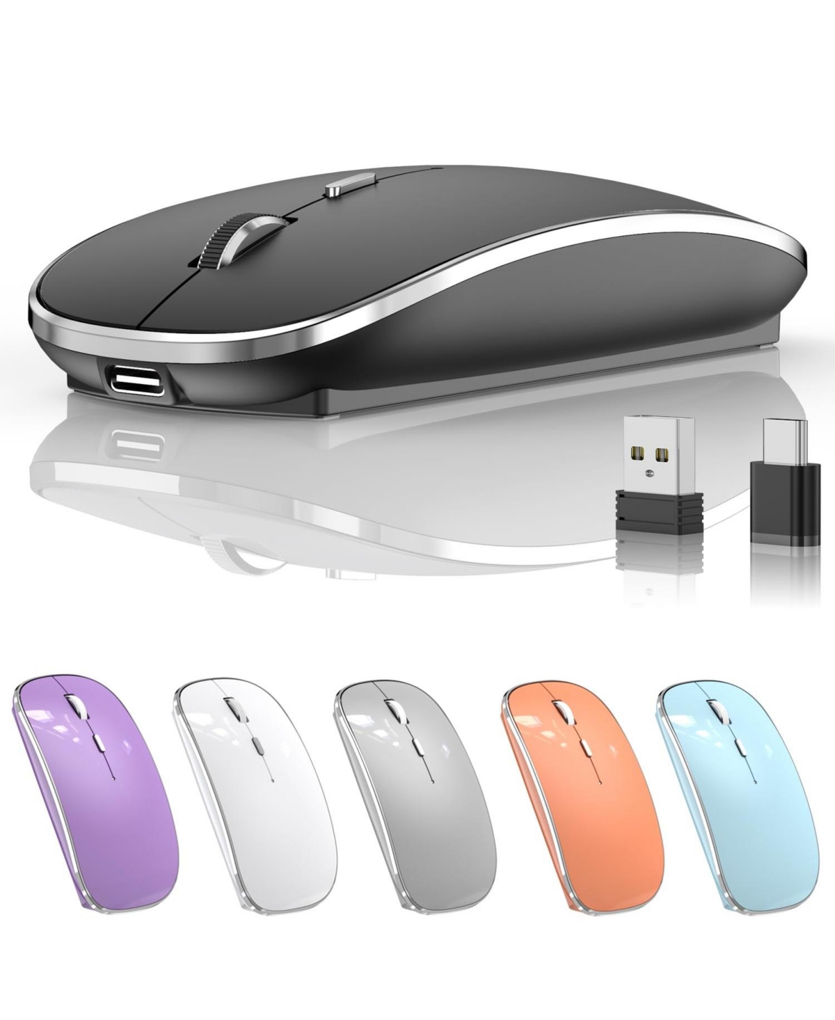 Lofree Rechargeable Wireless Quiet-Click Mouse for Pc/Mac