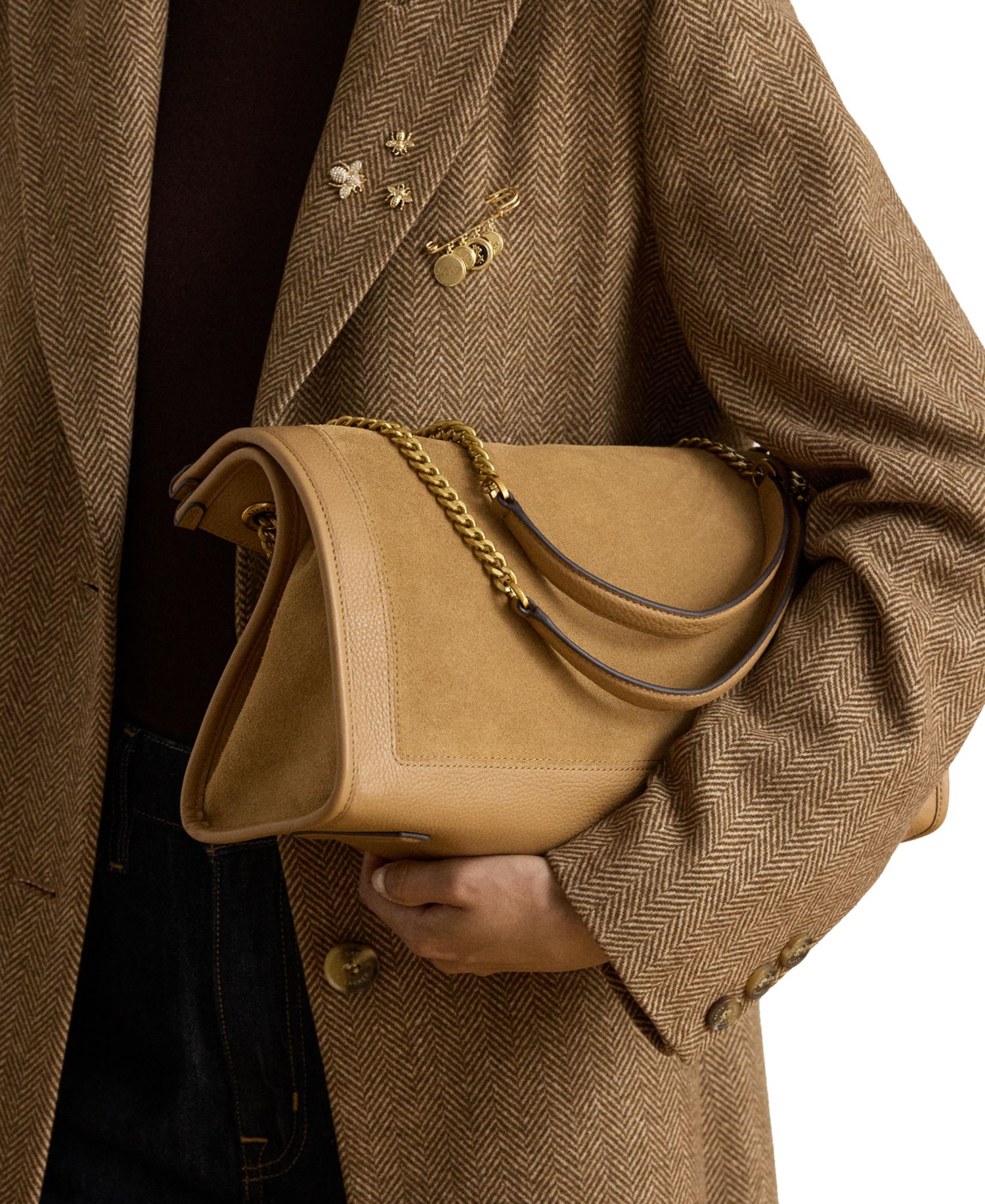 Bradley Suede Large Shopper Tote Bag