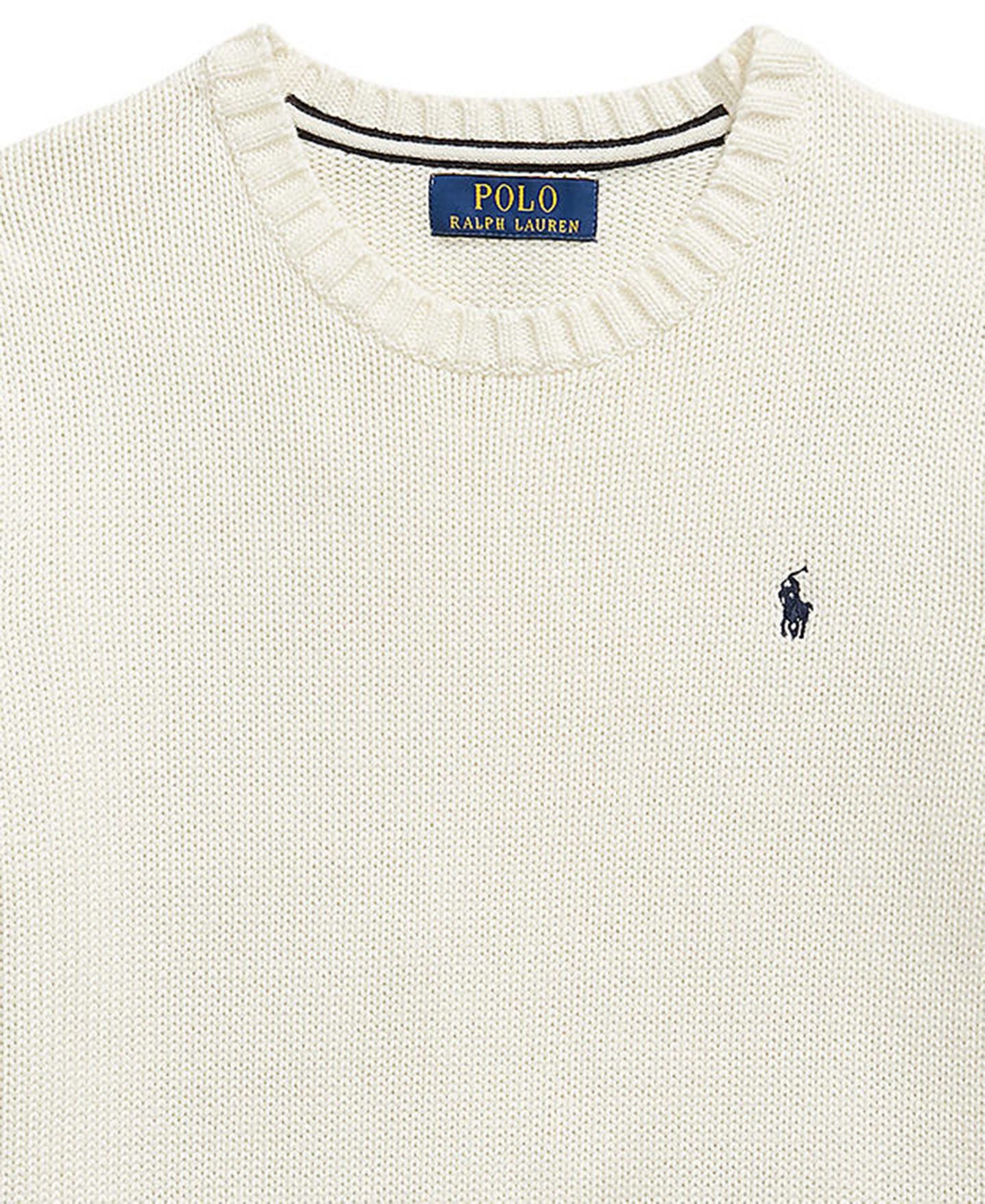 Свитер Polo Ralph Lauren Cotton Crewneck Sweater для мальчиков, цвет: Кремовый — фото 3