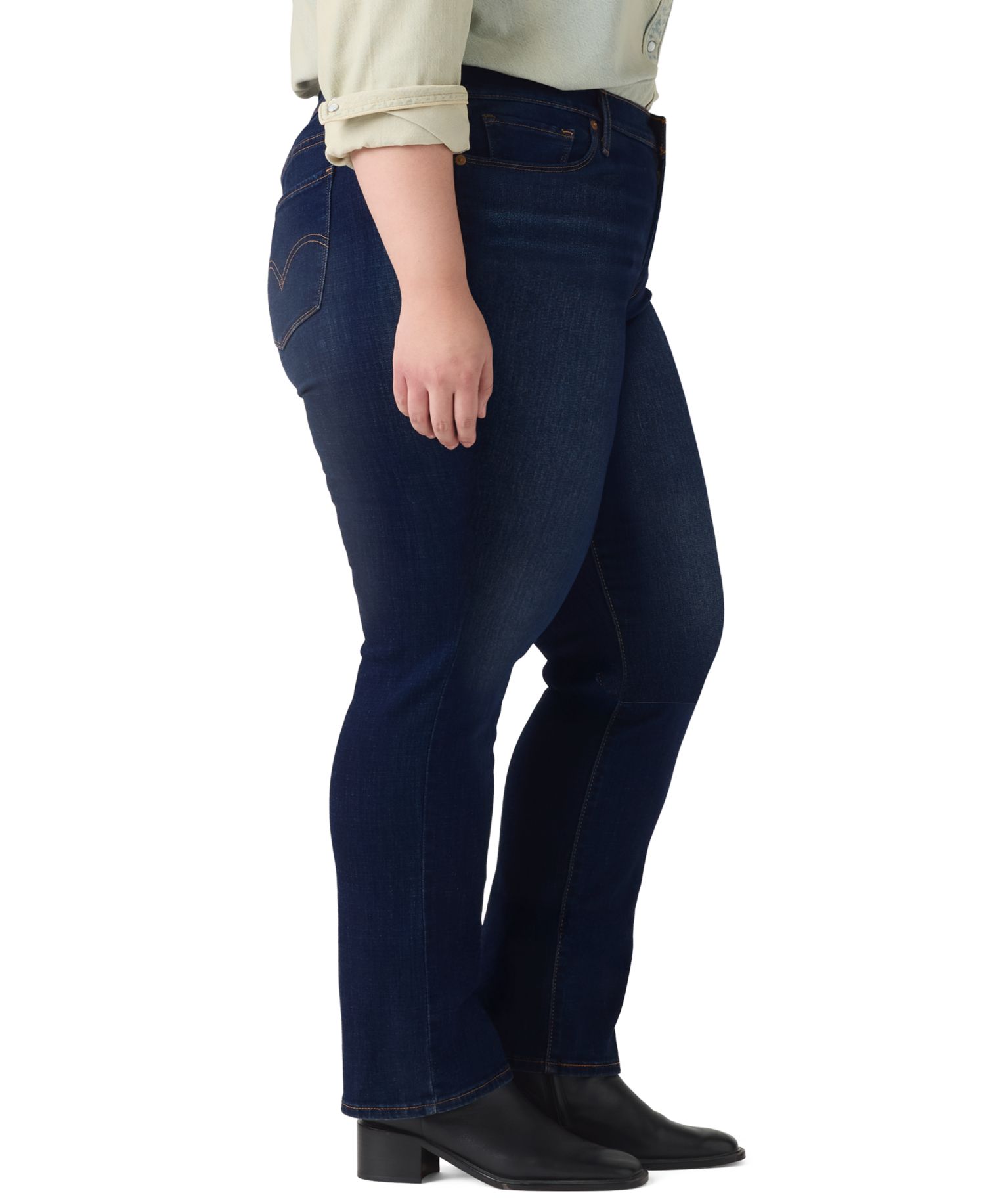 Trendy Plus Size Classic Straight Leg Jeans