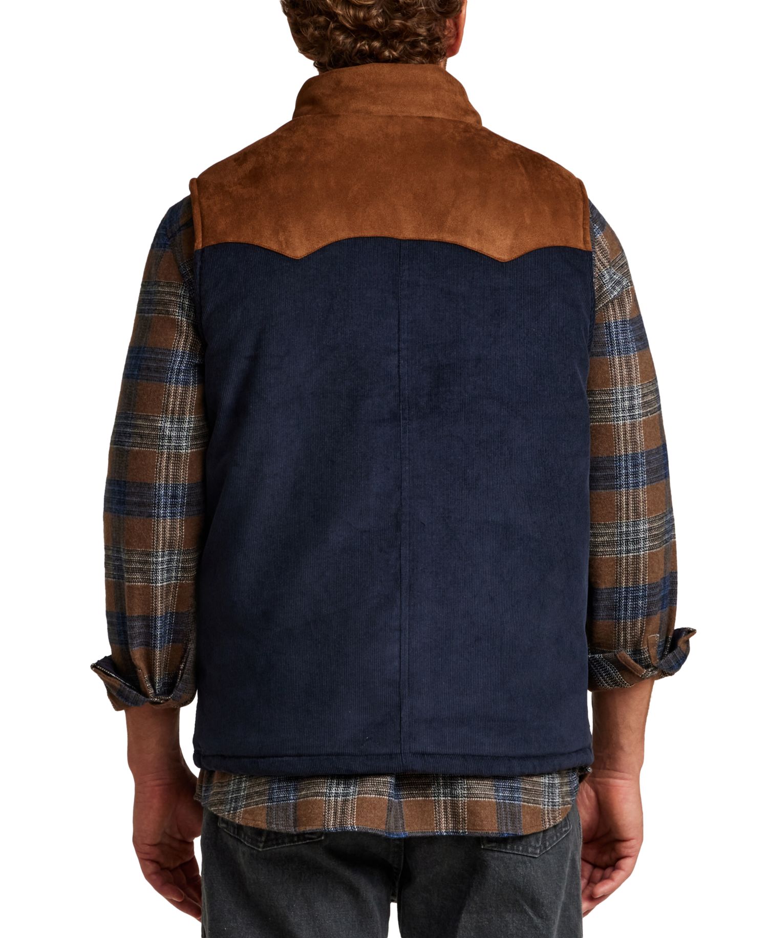 Men's Western Cord Suede Vest