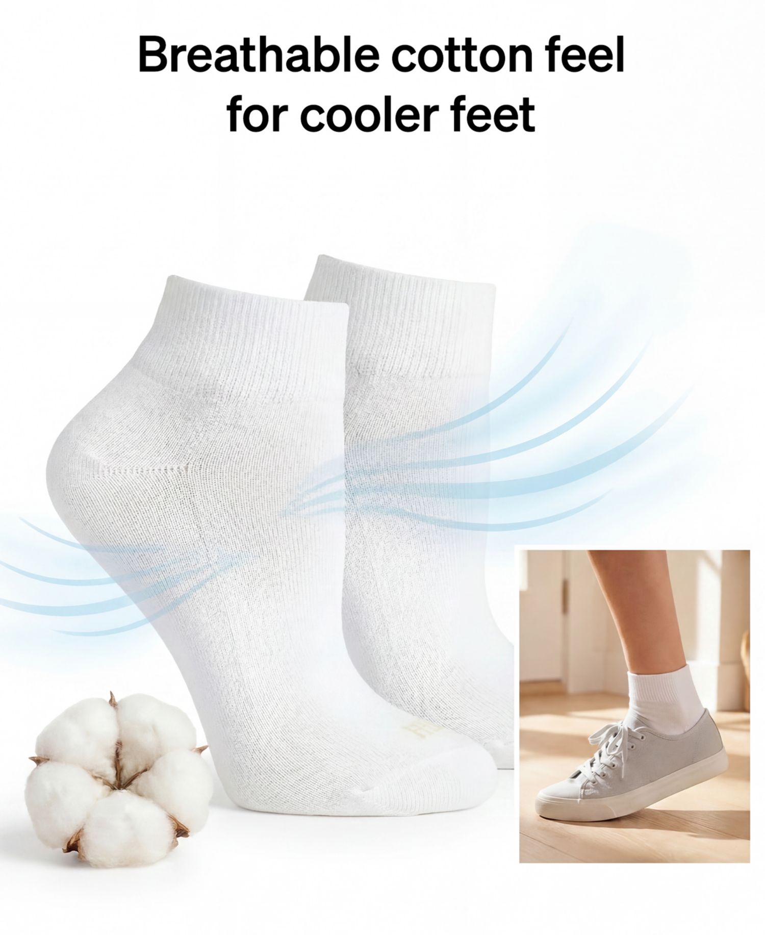 Women's Quarter Top 6 Pack Socks