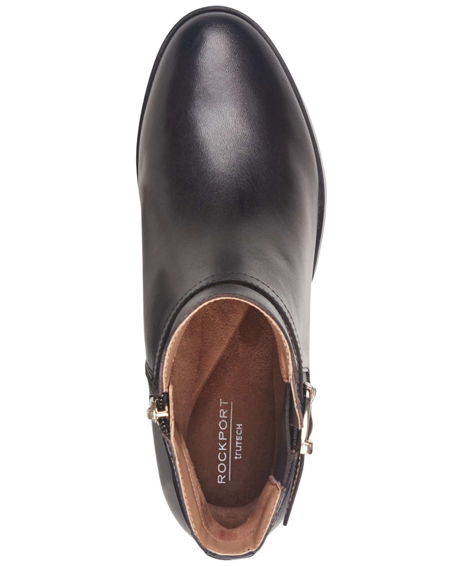 Women's Teegan Leather Side Gore Block Heel Booties