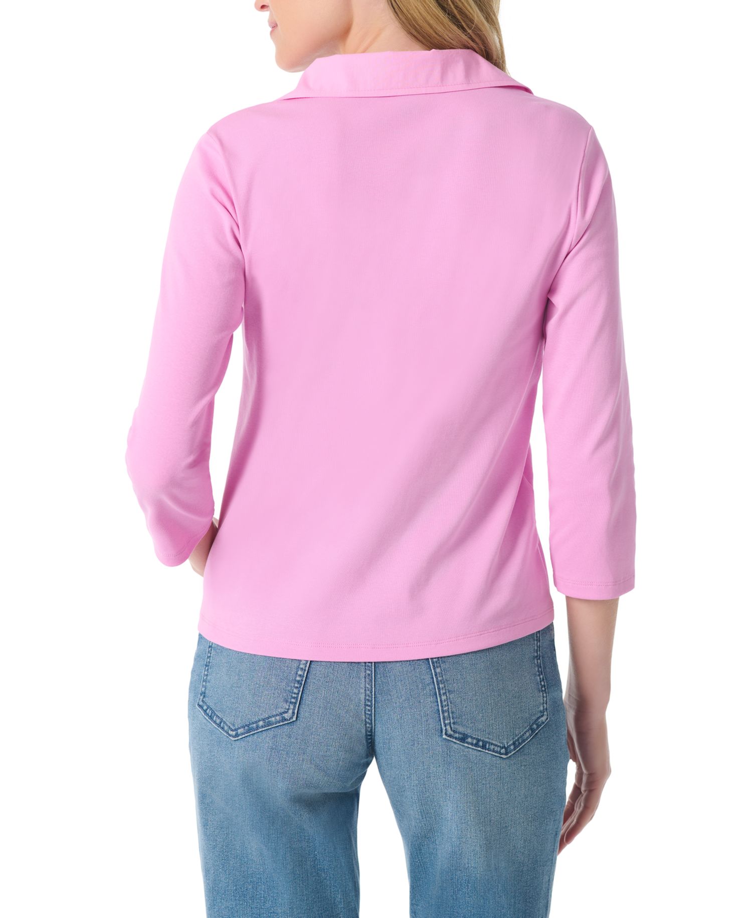 Women's Neve V-Neck 3/4-Sleeve Knit Polo