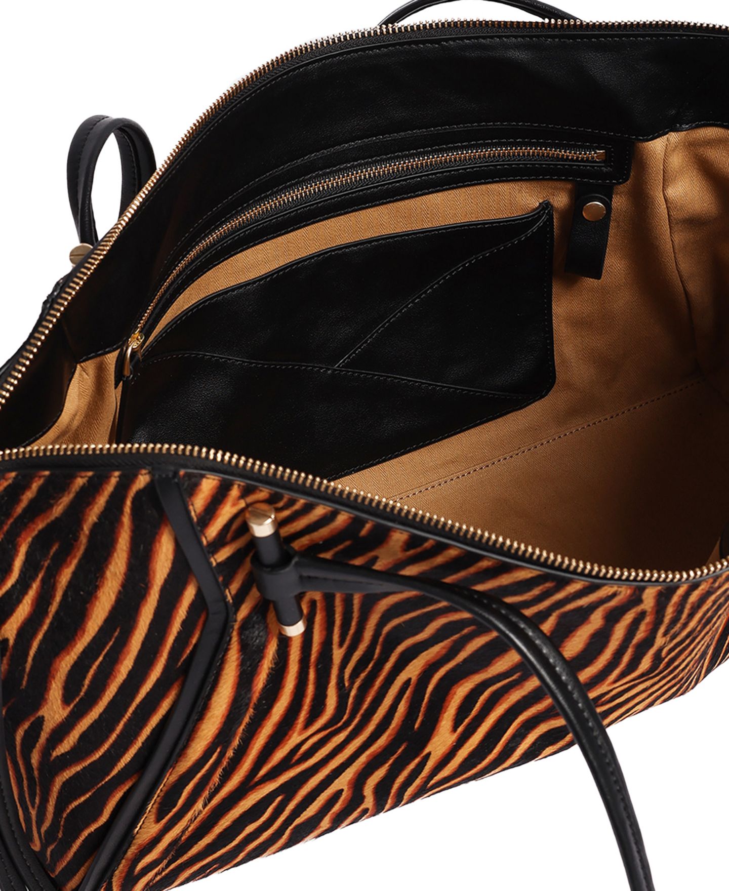 Женская сумка Kenneth Cole Highline East West Haircalf Top-Zip Tote Handbag, цвет: Натуральный / Чёрный — фото 5