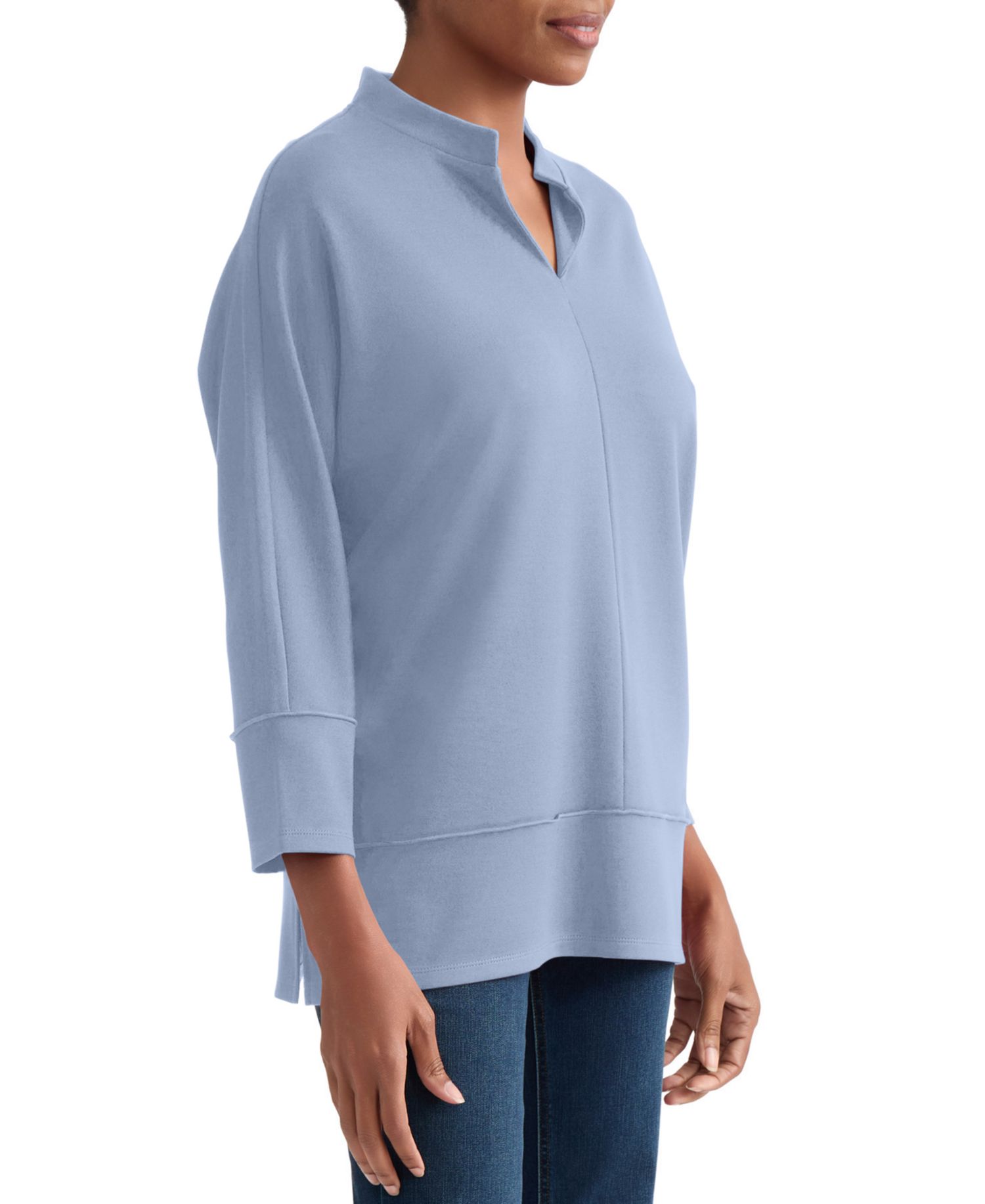 Petite Johnny Collar Top