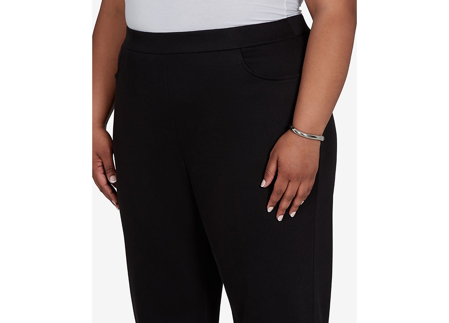 Plus Size Travel Advisory Pull-on Straight Pants
