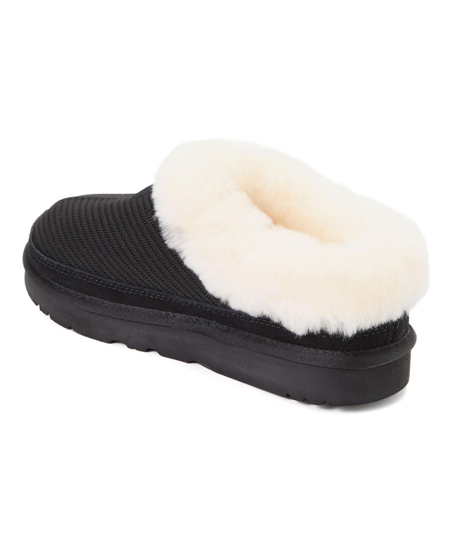 Женские сабо Dearfoams Fireside by Adelaide Sport Knit Clog Water Repellent Slippers, цвет: Чёрный — фото 3