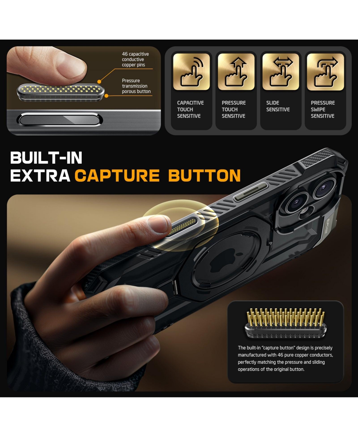 Supcase Ub Grip MagSafe Camera Control Button Case for Apple iPhone 16 Plus