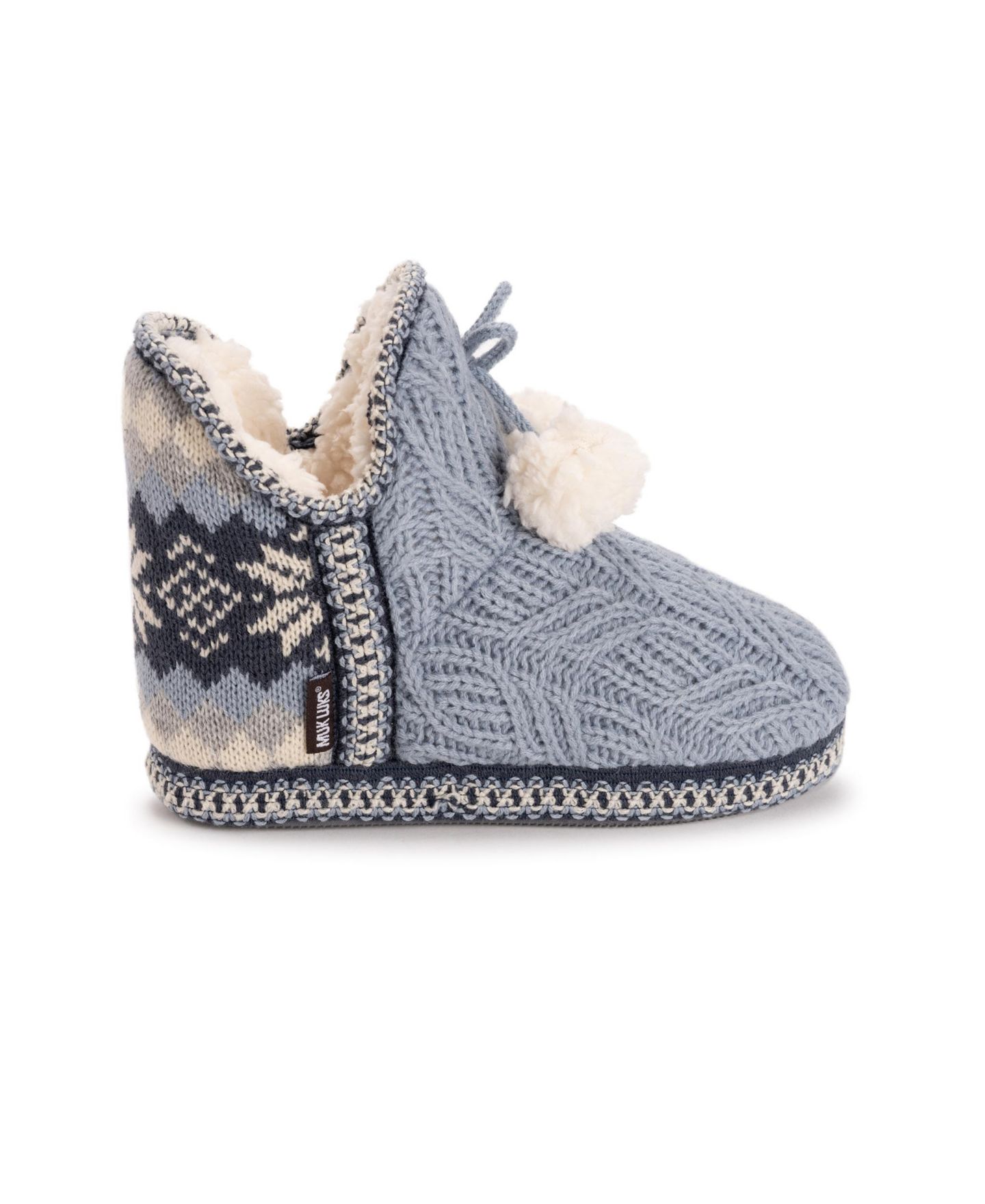 Женские тапочки MUK LUKS Amira Bootie Slippers, цвет: Синий — фото 7