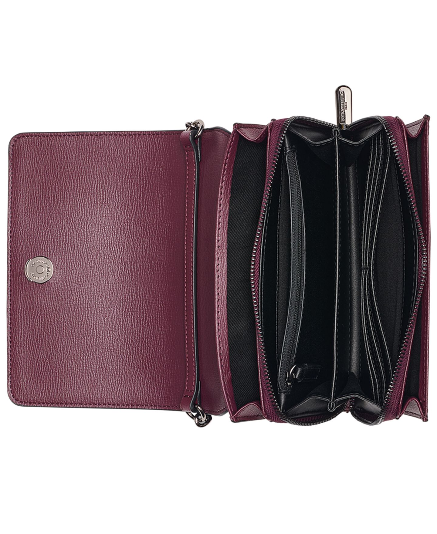 Женская сумка KARL LAGERFELD PARIS Lourdes Mini Leather Crossbody Handbag, цвет: Вишнёвый сливовый — фото 4