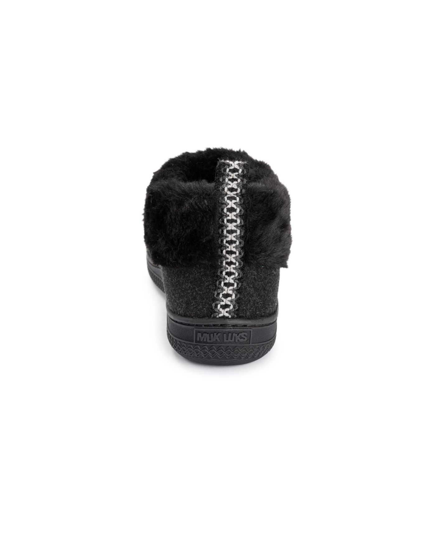 Женские тапочки MUK LUKS Selah Moccasin Bootie Slippers, цвет: Чёрный меланжевый — фото 3