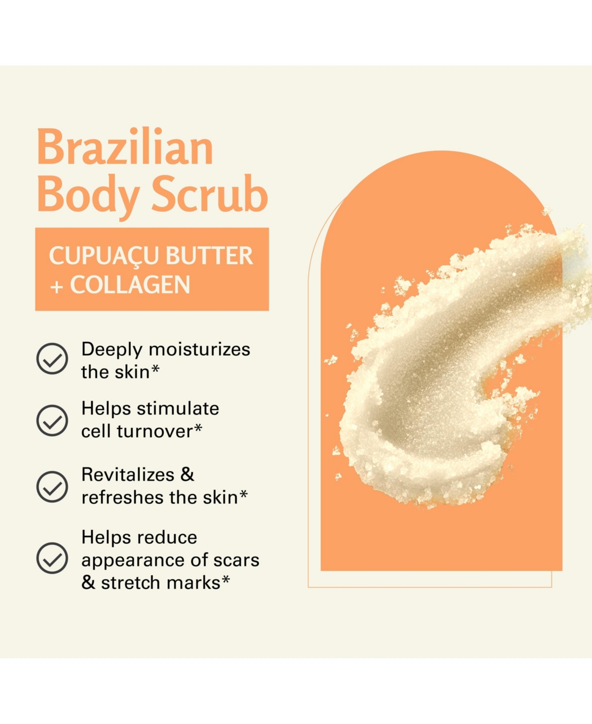 M3 Naturals Brazilian Body Scrub, 16 Ounce