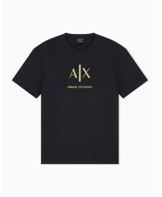 Men's Black And Gold Slim T-Shirt