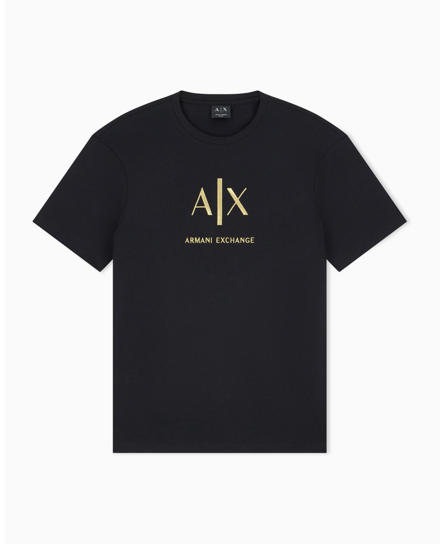Мужская футболка A|X Armani Exchange Black And Gold Slim, цвет: Чёрный — фото 1