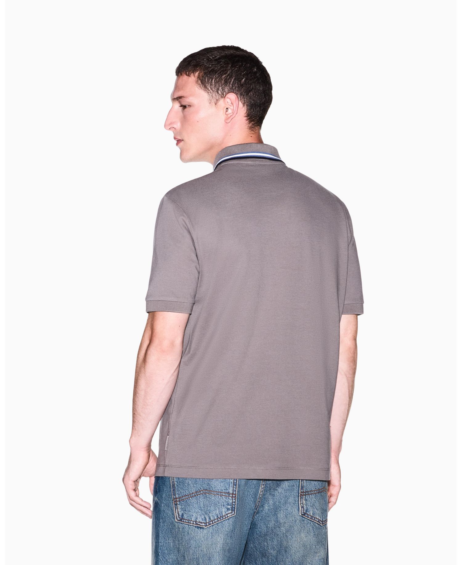 Men's Short Sleeves Pique Tipping Polo Shirt
