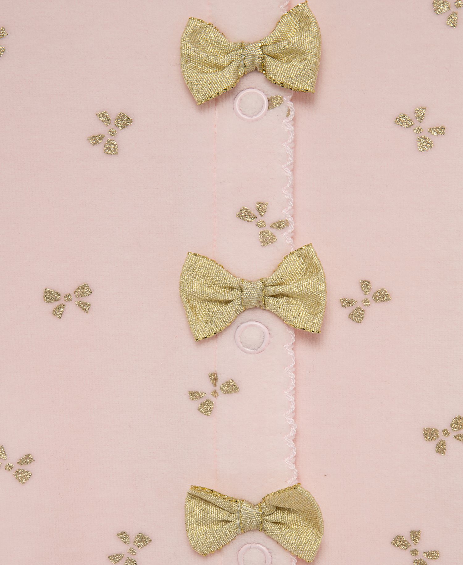 Baby Girls' Gold Bows Footie Coverall