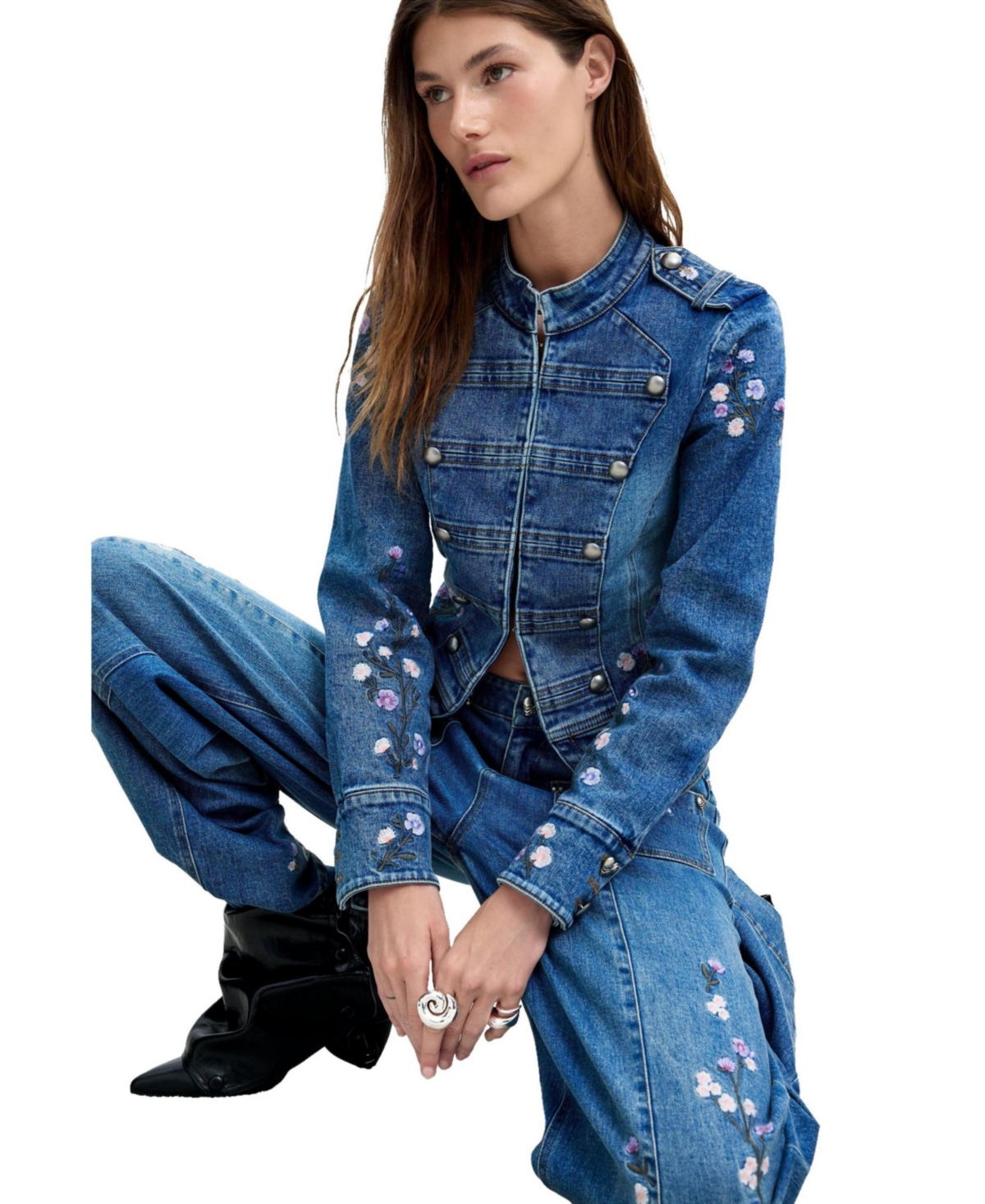 Desigual Women's Embroidered Jacket M C Lacroix