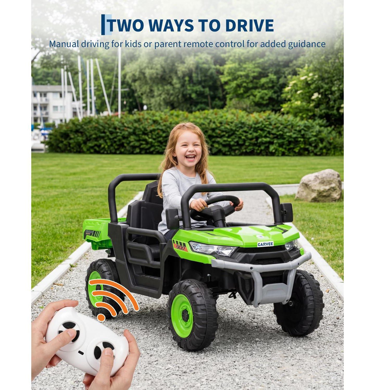 Детская игрушка homfan 12V Electric Ride-On Dump Truck with Parental Remote Control, Single-Seat, Ages 3+ — фото 6