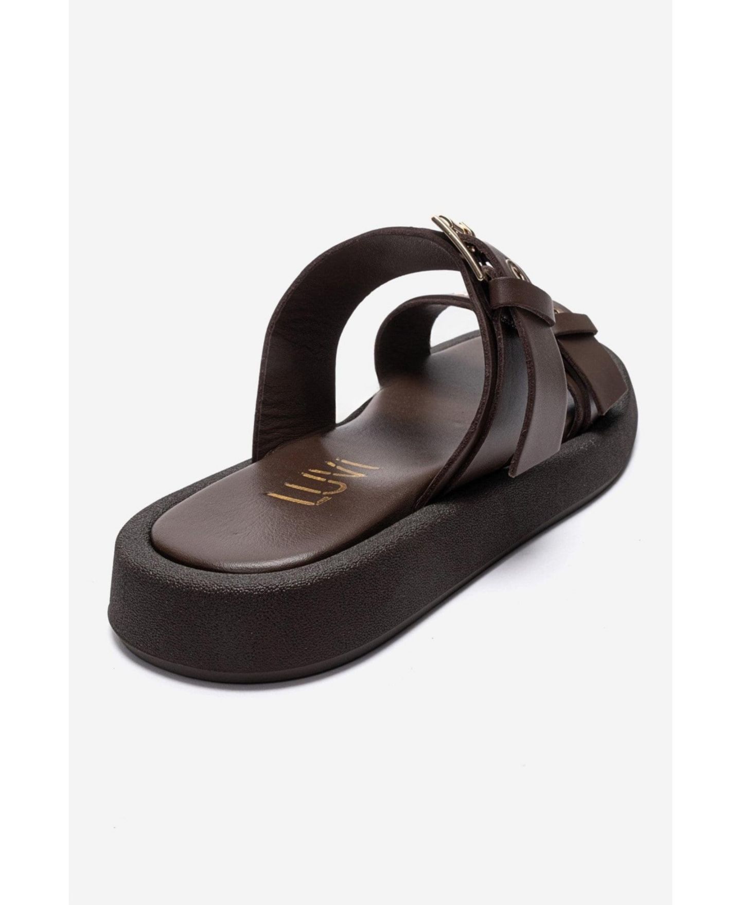 Женские сандалии Forever & Always Shoes Dorel Leather Buckle, цвет: Коричневый — фото 5
