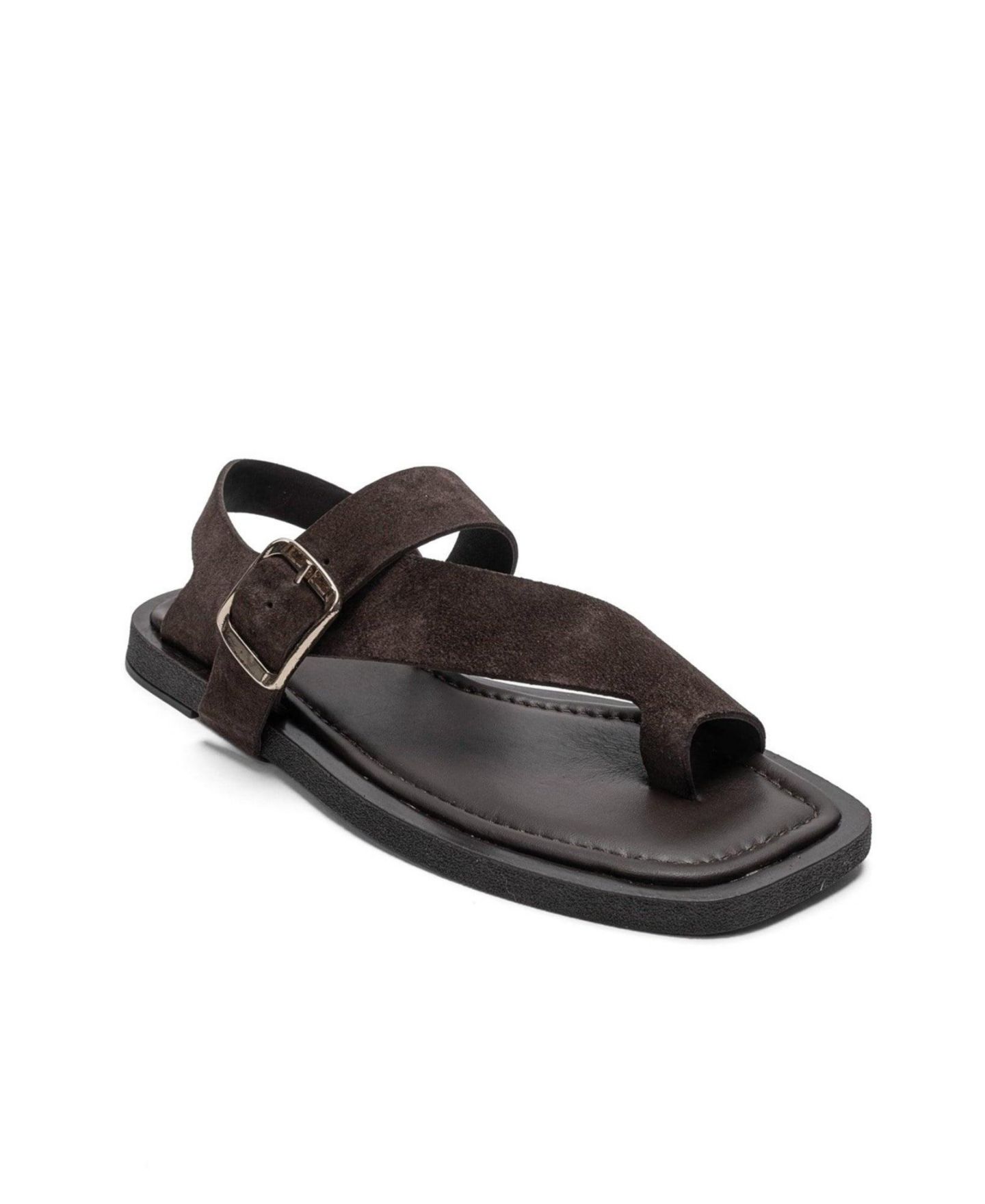 Женские сандалии Forever & Always Shoes Curry Leather Slingback, цвет: Коричневый замшевый — фото 1
