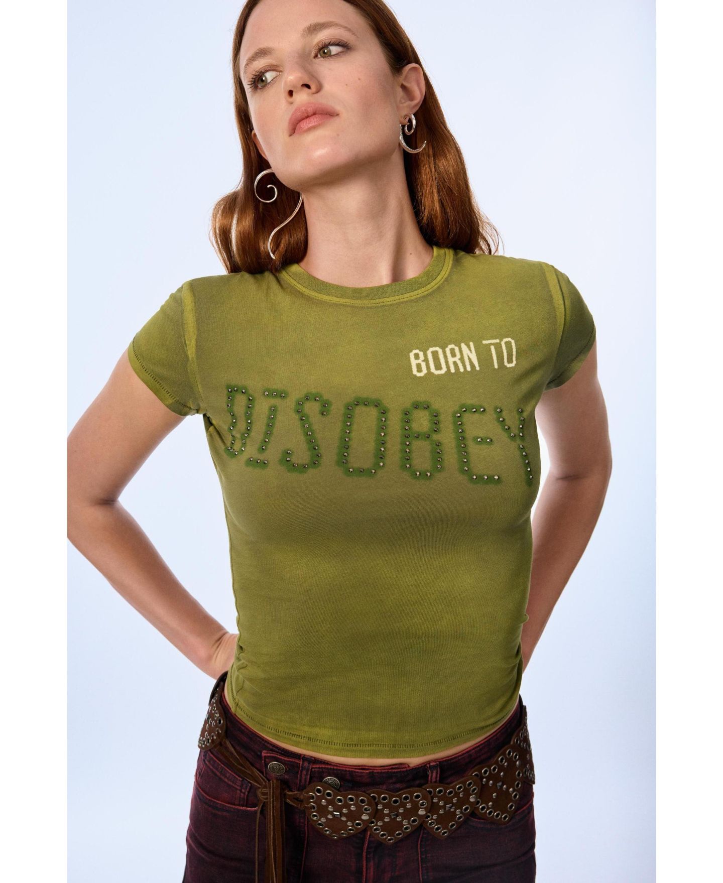 Женская футболка Desigual Printed with studs — фото 4