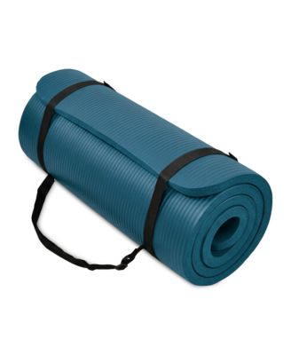 BalanceFrom Yoga Mat, 1" Extra Thick Exercise Pilates Workout Mat, Navy Blue