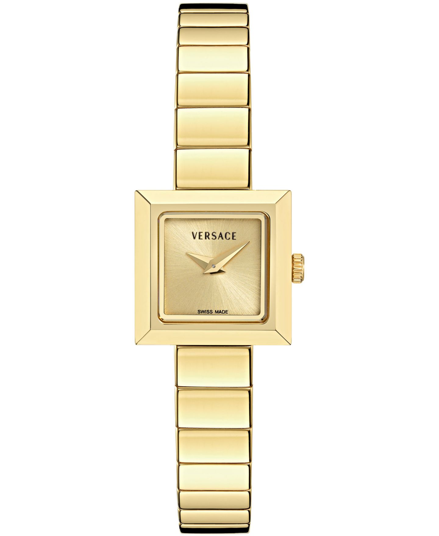 Женские часы Versace V-Square Petite Silver Stainless Steel Bracelet Watch 18x18mm — фото 1