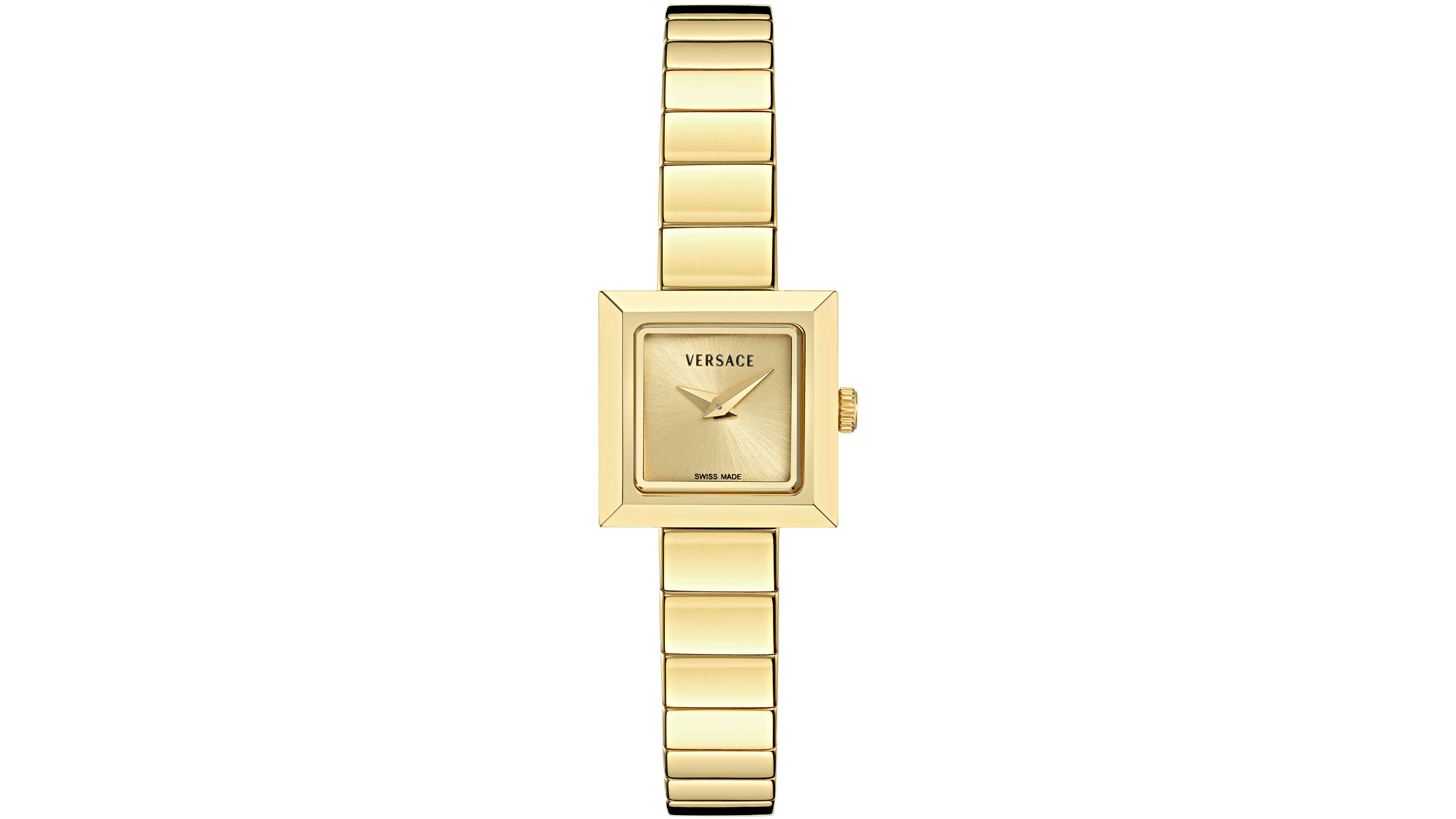 Versace Women's V-Square Petite Silver Stainless Steel Bracelet Watch 18x18mm