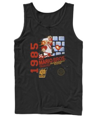 Men's Nintendo Super Mario Bros. 1985 Retro Pixel Graphic Tank Top