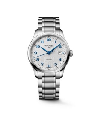 Men's Master Collection Silver Stainless Steel Strap Watch 39mm