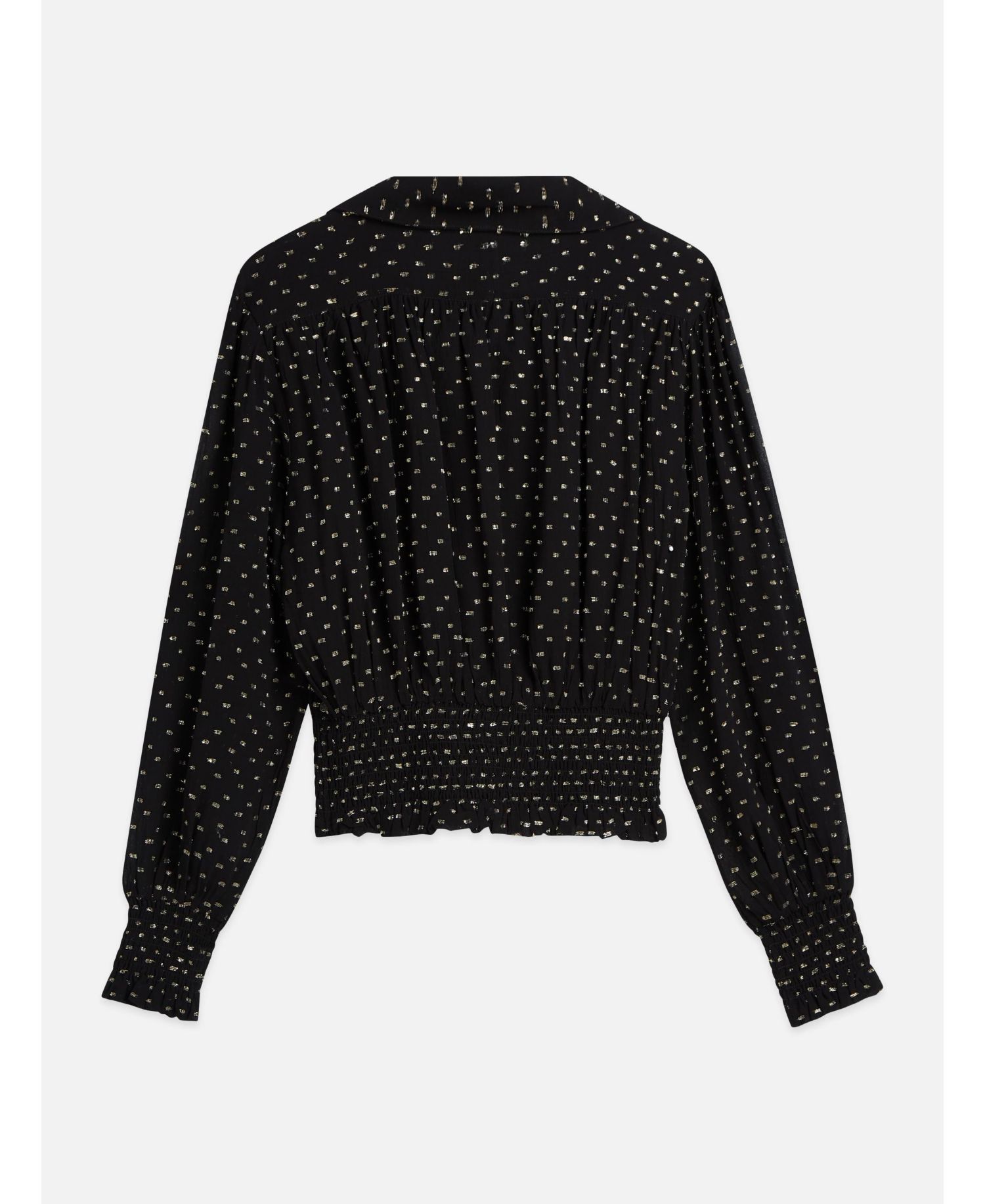 Women's Fil Coupe Smocked V-Neck Top