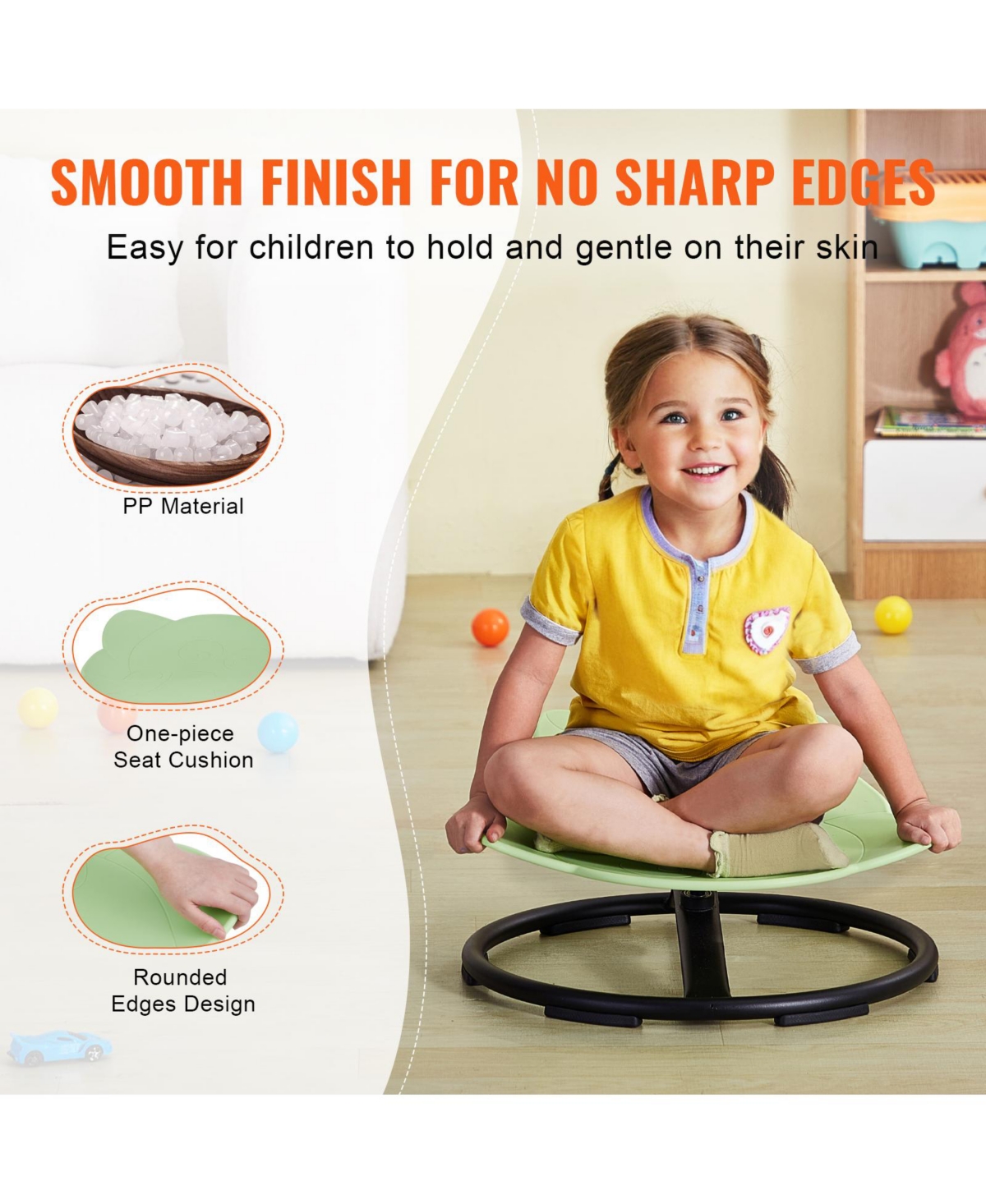 Sugift 360-Degree Spinning Sensory Swivel Chair, Ages 3+